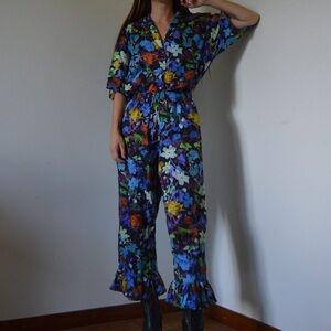 A Bronze Age Party Pants/Bloomers, Blue Floral - XS/S